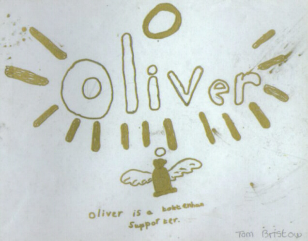 Oliver is a Tottenham supporter by Tom